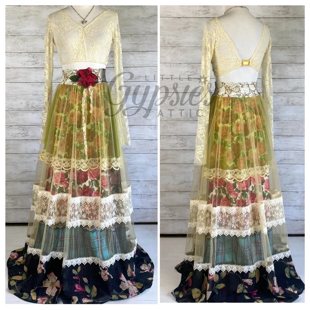 Victorian Art Deco Gypsy Skirt - Picture 10 of 10